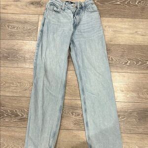 Women's Light Blue Jeans Dad Jeans High Rise
